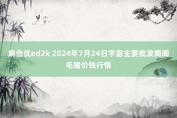 麻仓优ed2k 2024年7月24日宇宙主要批发阛阓毛猪价钱行情