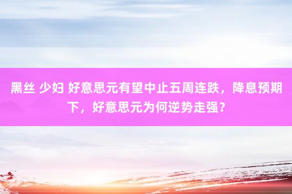 黑丝 少妇 好意思元有望中止五周连跌，降息预期下，好意思元为何逆势走强？