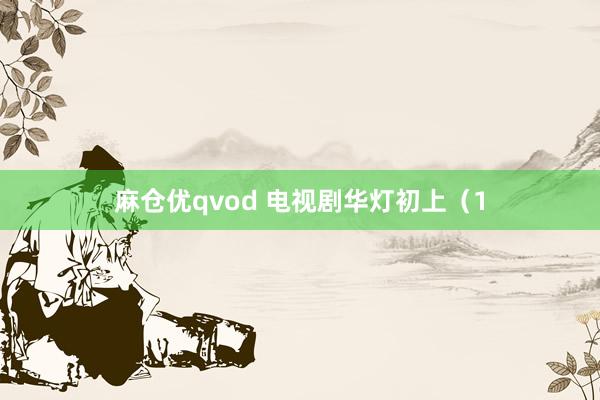 麻仓优qvod 电视剧华灯初上（1