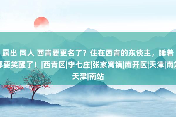 露出 同人 西青要更名了？住在西青的东谈主，睡着都要笑醒了！|西青区|李七庄|张家窝镇|南开区|天津|南站