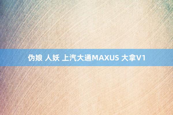 伪娘 人妖 上汽大通MAXUS 大拿V1